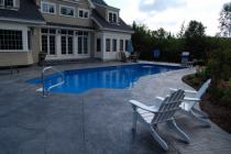 16 x 39 Lazy ell in Freeport - stone texture stamped concrete